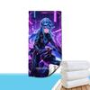 Cyberpunk Anime Girl Moto Beach Towel Patterned Sunscreen And Windproof Suitable For Swimming Pool Camping Travel