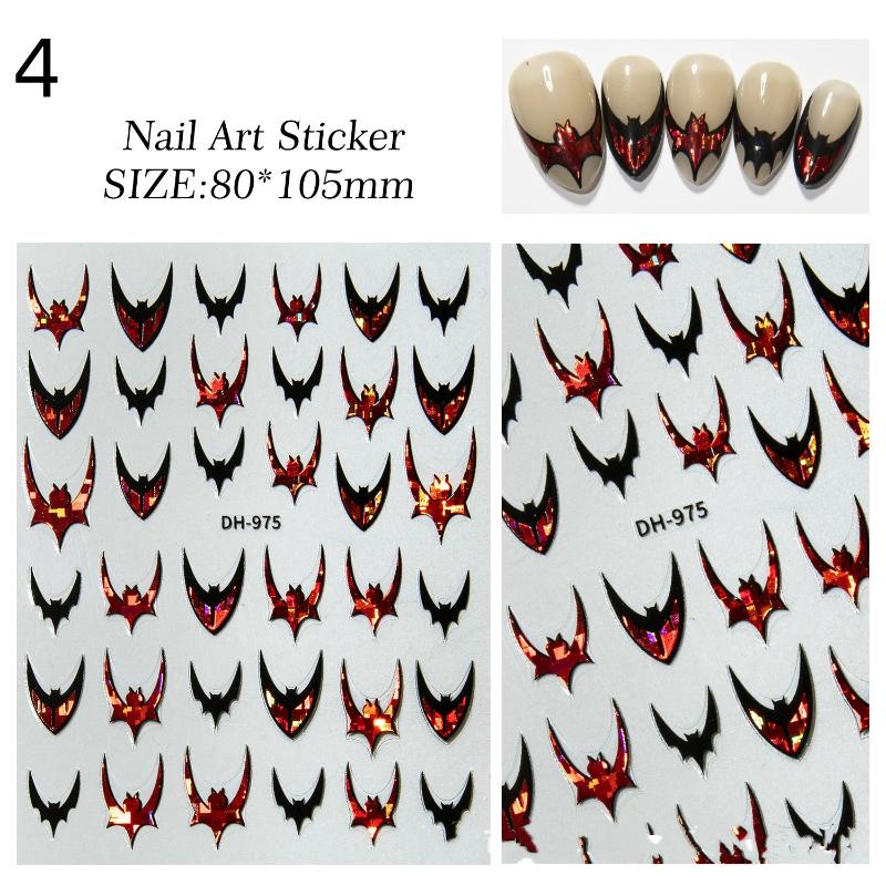 1Pcs Maple Leaf Autumn Nail Art Sticker Fashion Elegant Bronzing Gold Fall Leaves Red Leaf Nail Decals DIY Nail Art Decoration