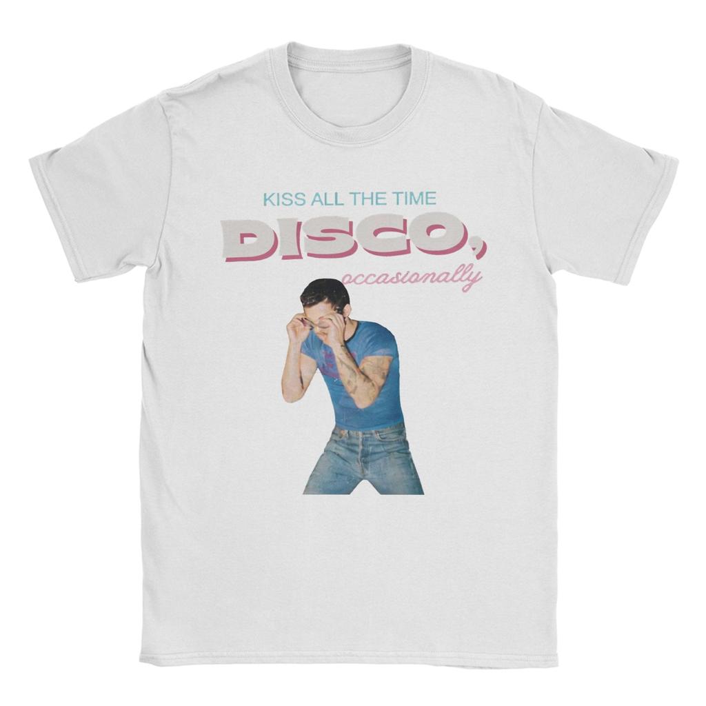 Harrys Styles Kuss Immer Disco Gelegentlich T-Shirt für Unisex 100% Baumwolle T-Shirt Rundhals T-Shirt Kurzarm Kleidung