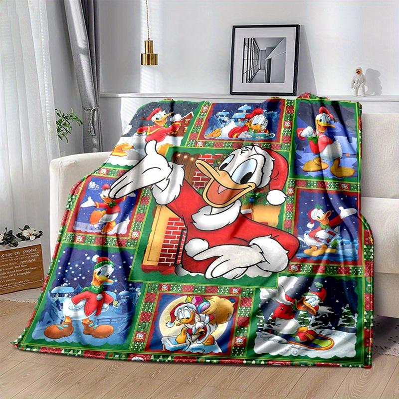 1pc Christmas Donald Duck Quilt Coverlet Throw Blanket for Home Office Outdoor Gift Decoration