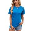 2024 Spring/Summer Women's Solid Color Lace-Trimmed Short-Sleeve T-Shirt