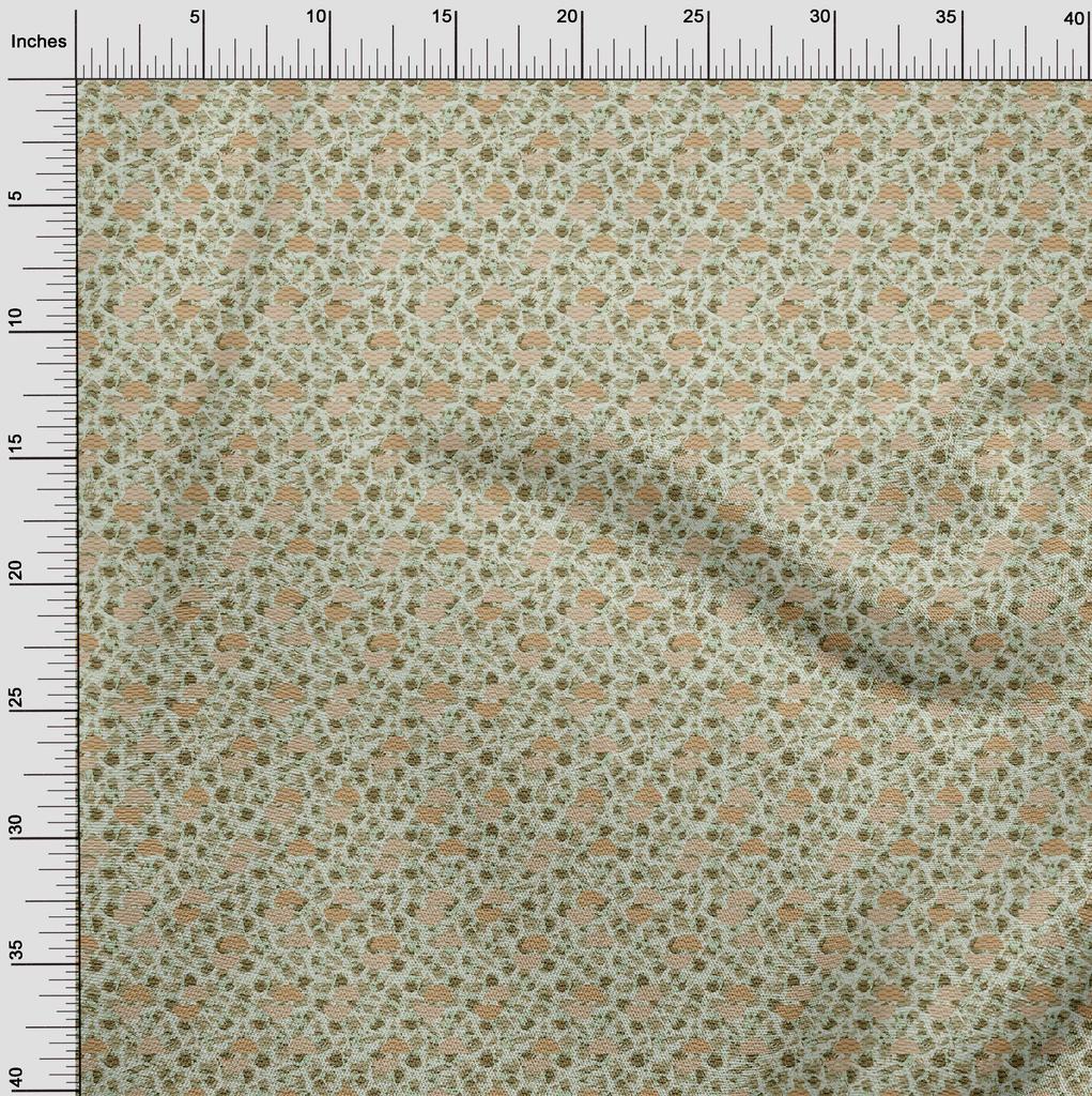 oneOone Cotton Flex Light Grayish Green Fabric Circle Geometric Sewing Craft Projects Fabric Prints By Yard 40 Inch