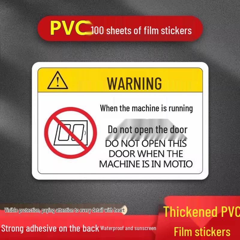 Industrial Safety  Do Not Open Door  Labels