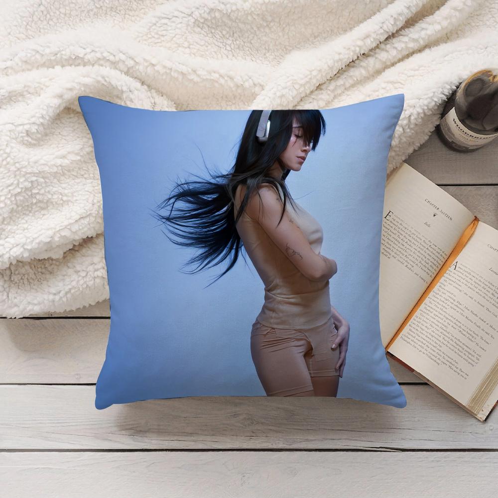 Singer A-Aitana O-Oca-Na Cuarto Azul Pillow Case Home Decoration Cushion Cover Suitable For Bedroom Car Office Sofa