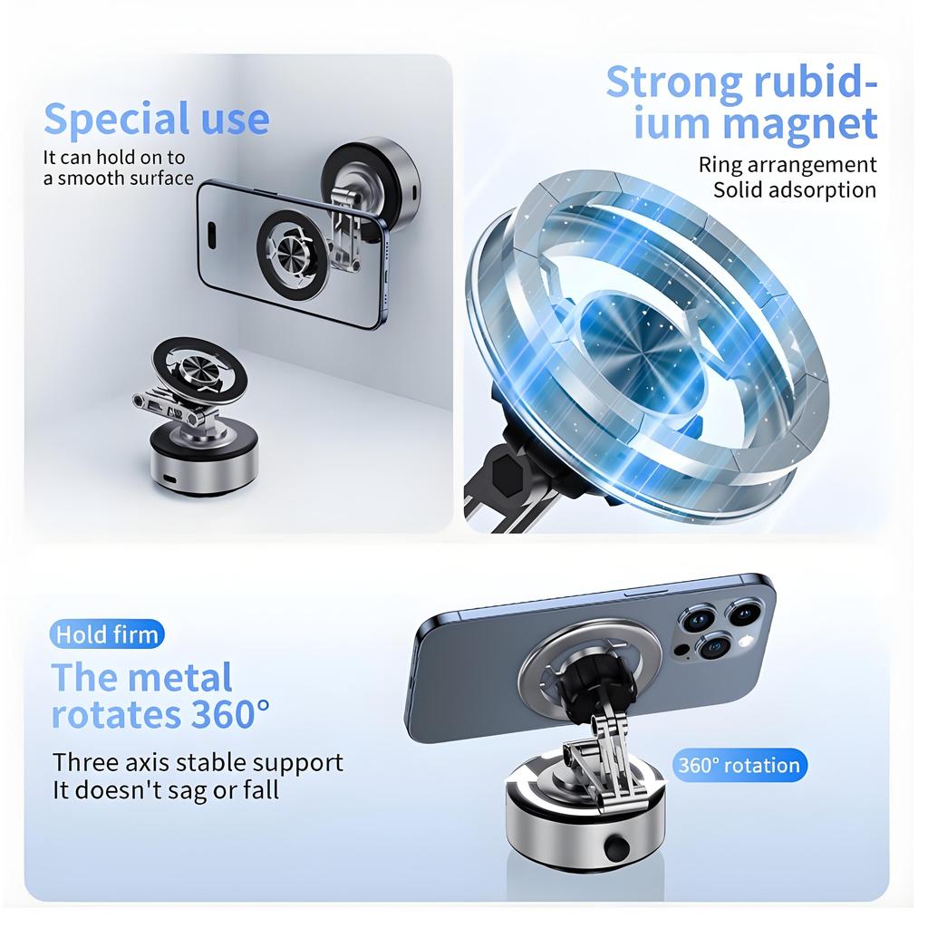 Uchwyt samochodowy na telefon magnetyczny przyssawka obrotowy o 360 stopni stojak na telefon komórkowy do iPhone Samsung Xiaomi