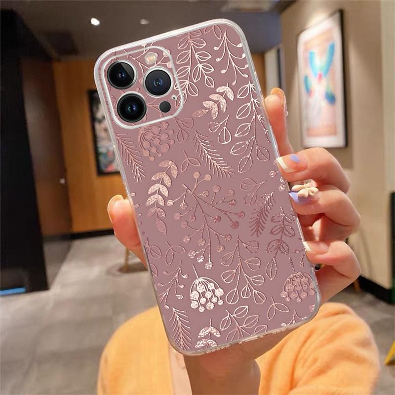 Custodia per telefono Carcasa Funda Per iPhone 17 Pro Max Air 16 15 14 13 Pro Max 15 16 Pro 15Plus Rosa oro rosa Custodia