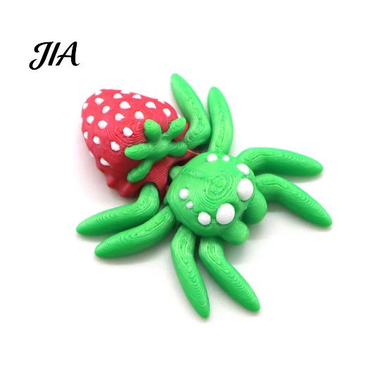 Modern Interior Sculptures 3D Printed Spider Figurine, Articulated Fidget Toy, Movable Joints Small Figurine for Balcony Animal Creative Desktop