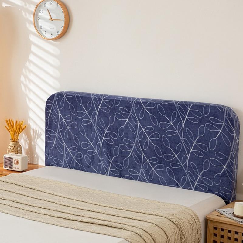 

Velvet Printed Bed Headboard Cover Elastic Bed Head Cover All-inclusive Bedroom Bedside Decor Bed Backrest Cover 120cm