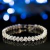 Women Rhinestone Inlaid Fashion Buckle Chain Bracelet Charming Bangle Jewelry Gift
