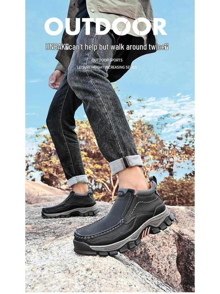 High-Top Men's Wear-Resistant Non-Slip Urban Outdoor Casual Boots for Autumn/Winter