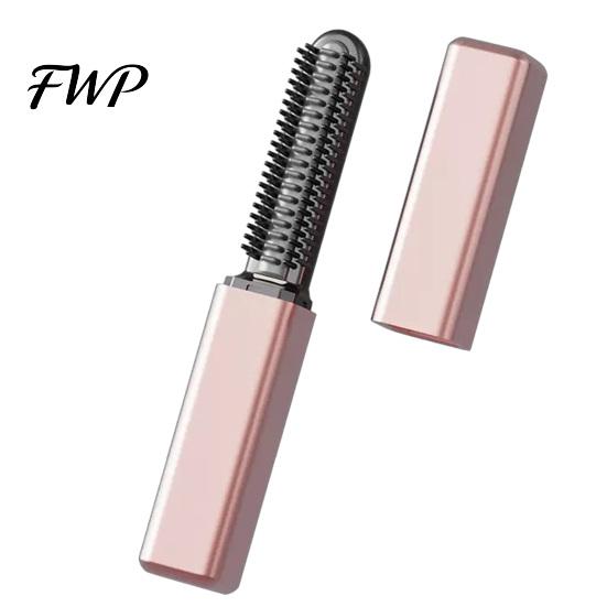Elektrische Glättbürste Mini-Haarglätter für Pony, Kabellos Wurzelheber & Frizz-Kontrolle, USB-wiederaufladbar Männer Frauen