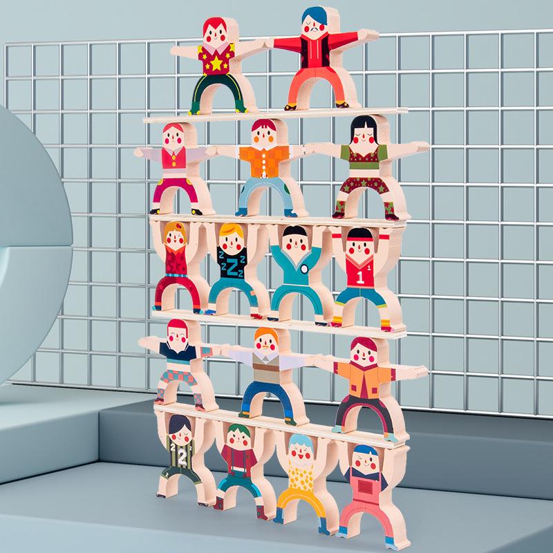 Strongman Stacking Blocks: Educational Balance Toy for Kids and Parents