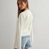 Y25TP201 European and American Women's Solid Color Round Neck, Wide Sleeve, Cinched Waist Sexy Long Sleeve Top