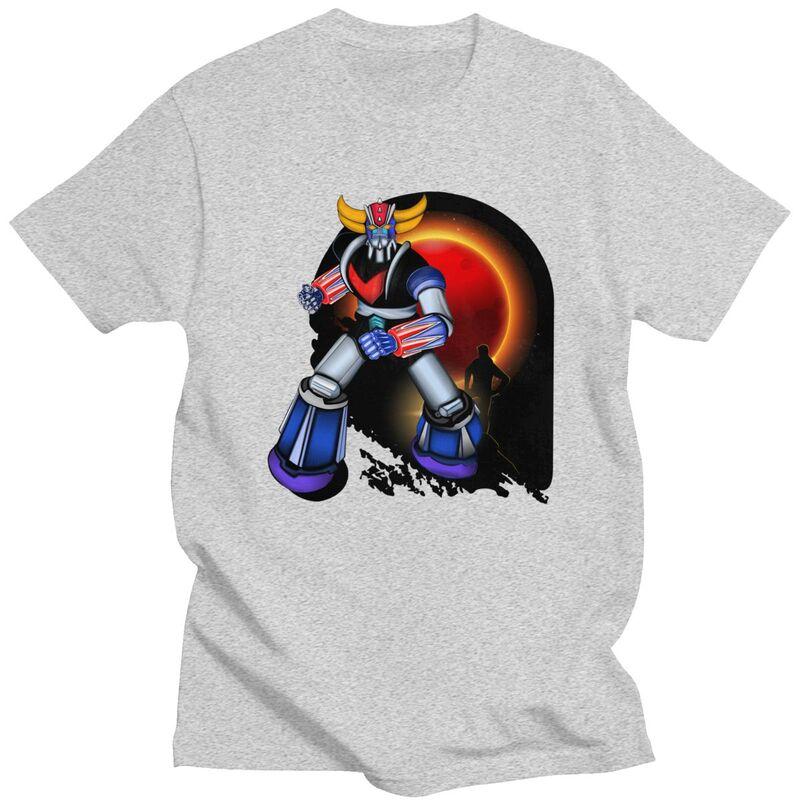 Custom UFO Robot Goldorak Tshirt for Men Short Sleeve Leisure T Shirt Cool Grendizer Goldrake Anime Tshirts Pure Cotton Tee