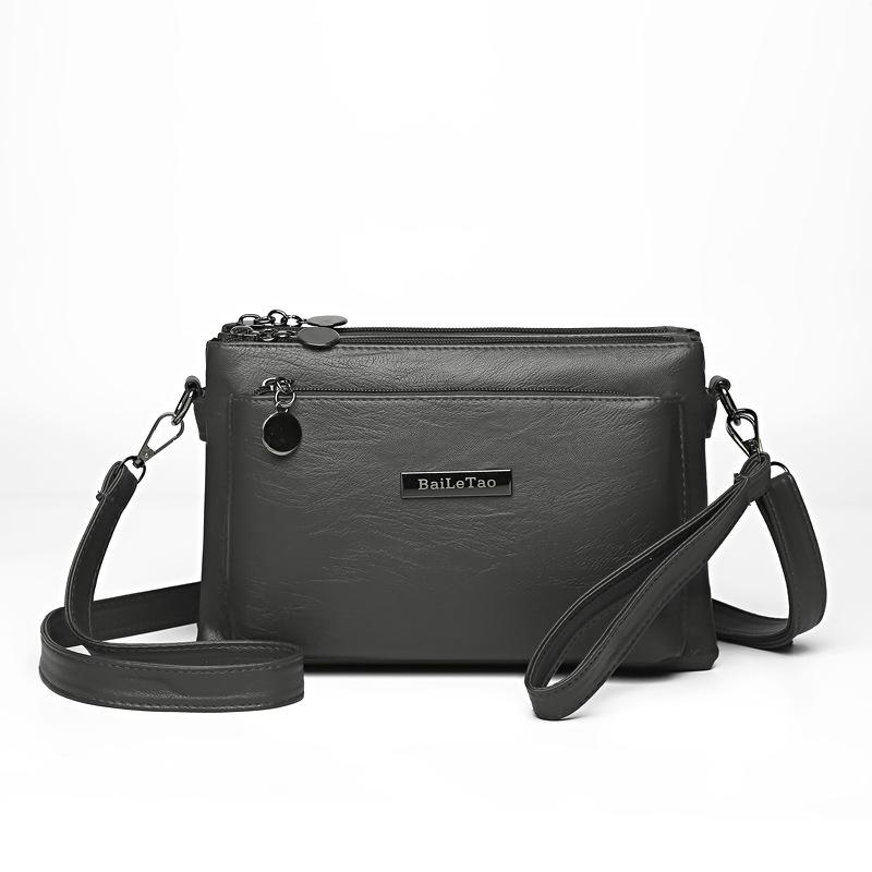 Middle-aged Mother Bag Female PU Messenger Bag Multi-layer Shoulder Bag