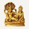 Ashtadhatu Brass Shri Lakshmi Narayan Idol On Shesh Nag, 8 Metals, Golden Idol