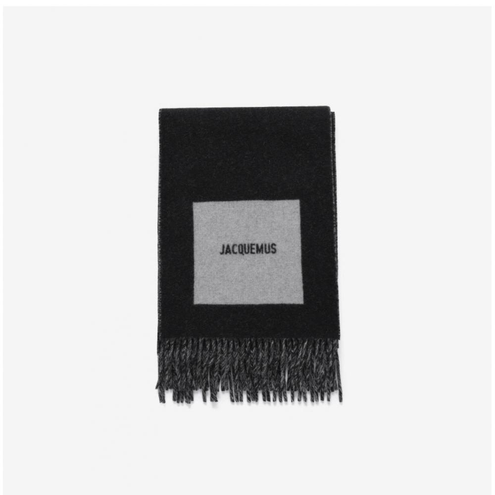 Jacquemus Le Sharp Jacquard Logo Fringe Scarf Acu00579aot4044