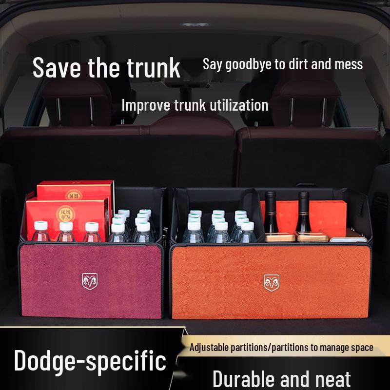 Compatible Trunk Organizer for Dodge Challenger, Journey, Hellcat, Viper, Stallion - Special Car Storage Box