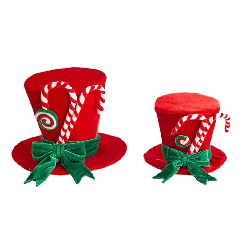 Soft Velvety Santa Hat Durable Festival Accessory Sustainable Festival Party Supply for Indoor Outdoors Holiday Decorations