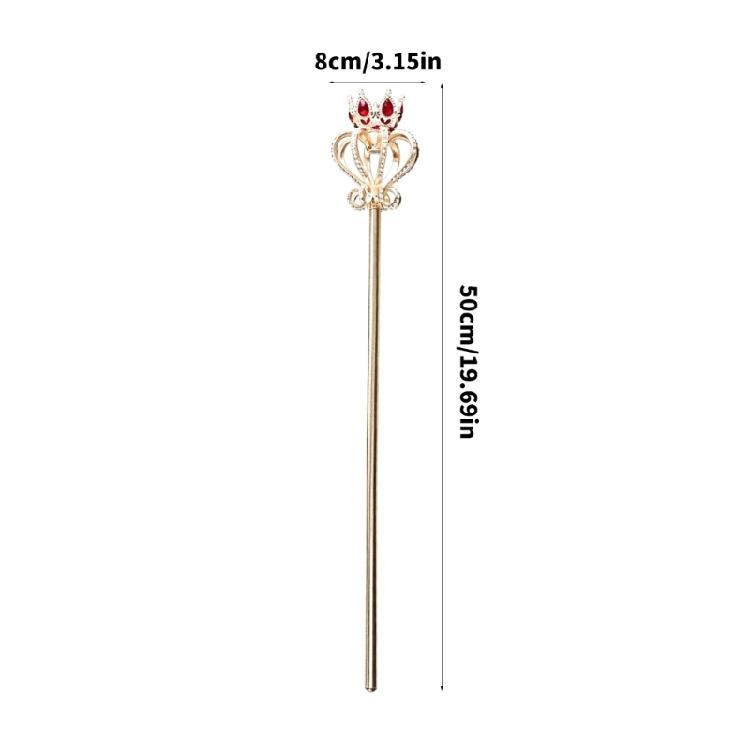 Rhinestones Royal Scepter Queen Staff For Theatrical Productions And Special Event Cosplay Costume Prop Fairies Wand
