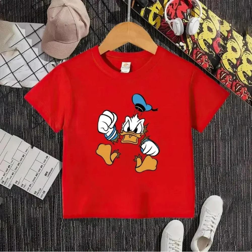 2026 New Edition - Disney Classic Character Donald Duck Printed Children's Pure Cotton Round-neck Loose and Soft Cool T-shirt