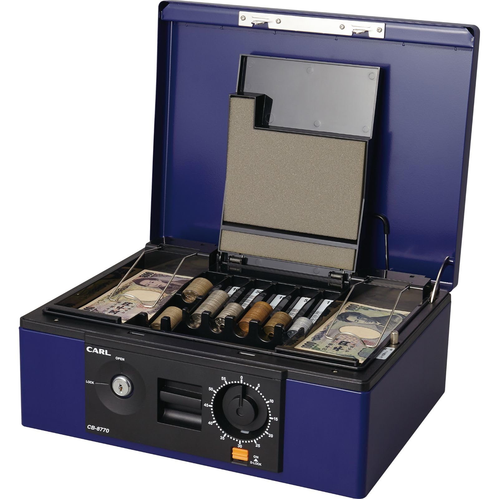

Ручной сейф CARL Cash Box A4 синий CB-8770