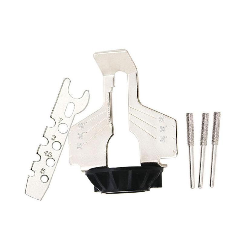 Chainsaw Sharpening Tools Kit Cylindrical Diamond Coated Grinding Stone Blades Serrated Polishi K8J7