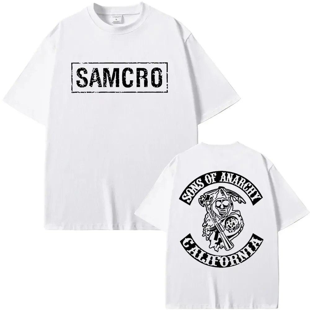 Sons of Anarchy SAMCRO Print T-shirt Unisex Women Trend Hip Hop Rock Oversized Short Sleeve Tee Summer Cotton T Shirts Clothes Tops