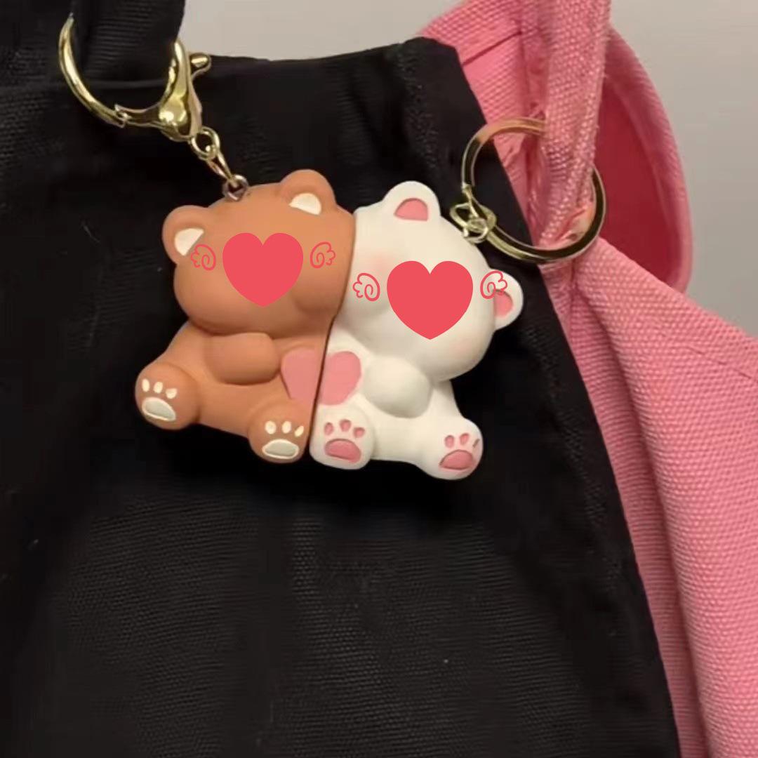 

Магнитный брелок для пары «Мишка и ты»: Милая мультяшная подвеска в виде сердца