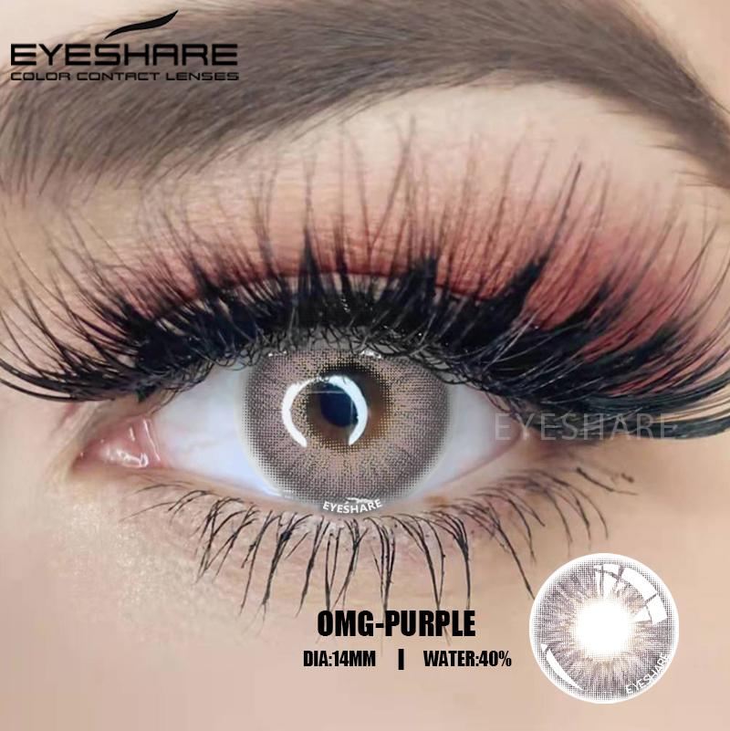 Eyeshare 1 Paar Farblinsen TWINKLE Farbkontaktlinsen Schöne Pupillen-Make-up-Kontaktlinsen Jährlicher Gebrauch Kosmetische Schönheits-Augenlinsen