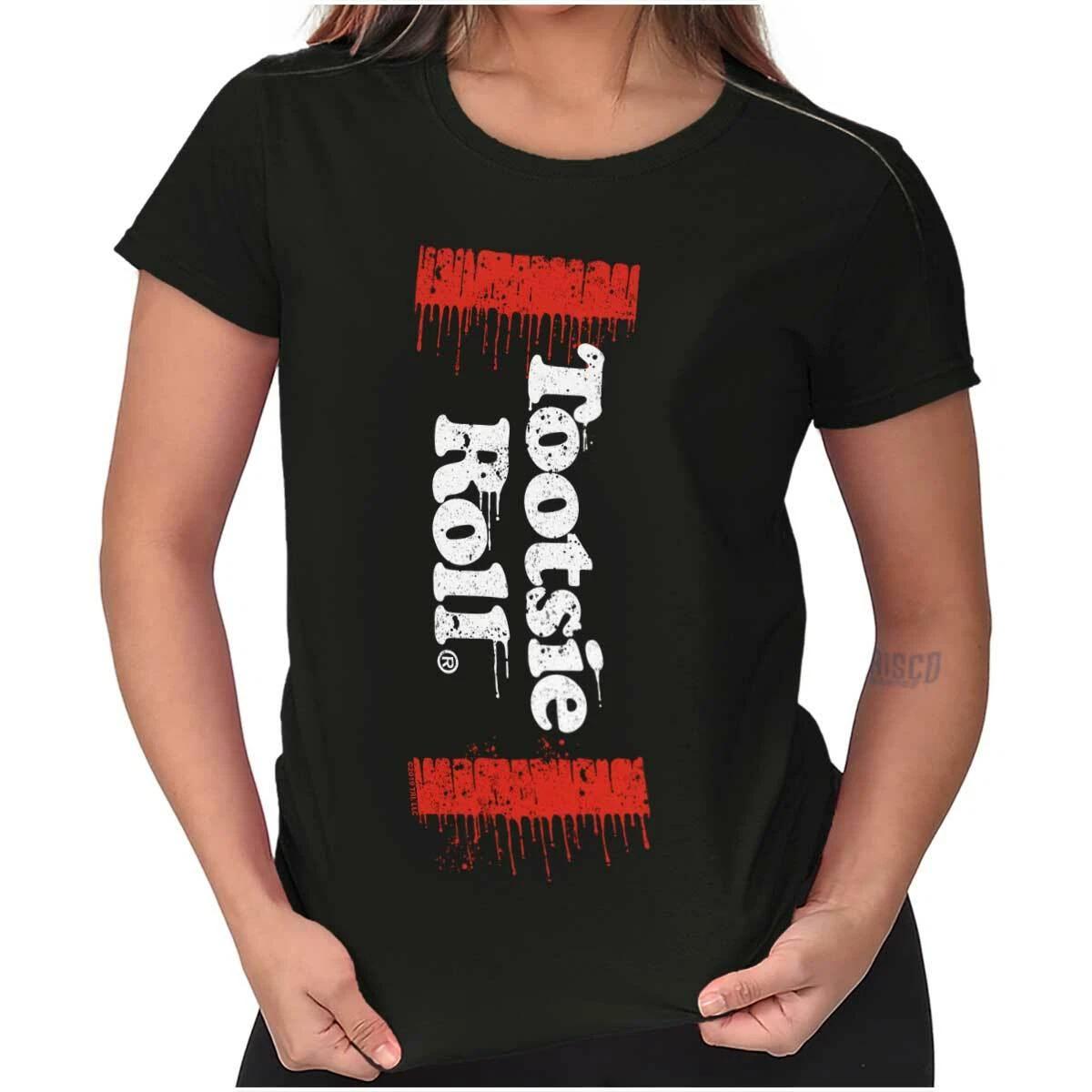 Tootsie Roll Vintage Distressed Candy Logo Womens Top Junior Graphic Tee S