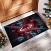 Tappeto in Flanella Stampato AC Milan Antiscivolo Morbido Poliestere Tappeto per Pavimento Tappetino Decorativo da Interno per Camera da Letto Soggiorno Divano Sala Giochi Decorazione Casa