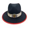 Men And Women Peach Top Western Cowboy Hat Style Jazz Hat Big Edge Top Hat