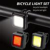 USB Rechargeable Bike Light Set, White Front & Red Rear LED Bicycle Lights, Portable Safety Flashlight for Cycling