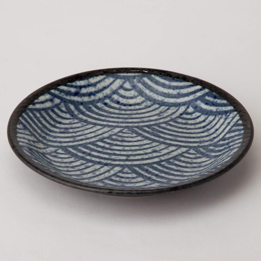 Mino Ware Qinghai Wave Edo Komon Tori Talerz W30004 - -