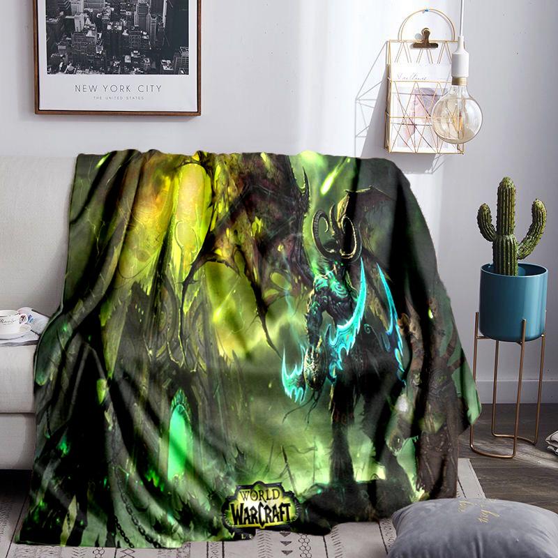 Dragon's Fiery Warcraft game Throws Blanket Flannel Blankets Plush for Couch Bed Gifts for Men Women Travel picnic blanket Christmas fan gifts