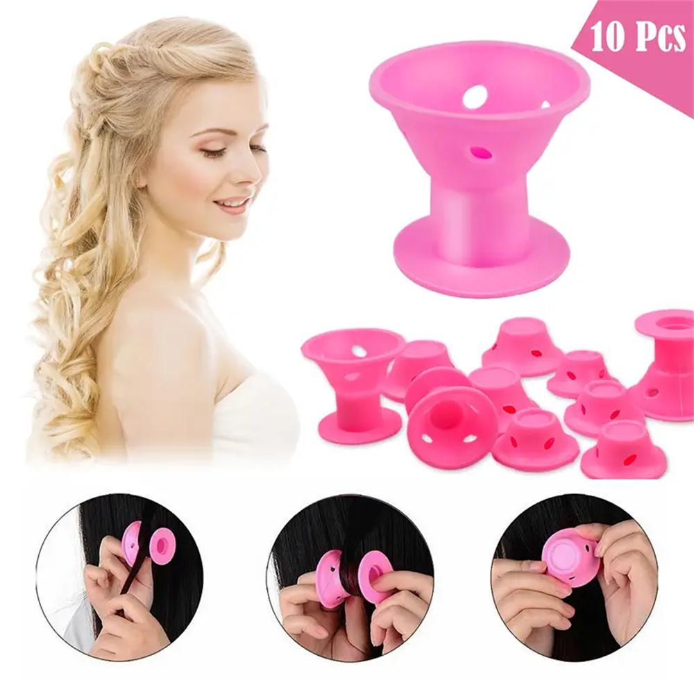 10/20pcs Mushroom Hair Curlers Soft Gentle Hair Care Rollers Non-Slip Silicone Wave Formers for Easy DIY Styling Curling Tools