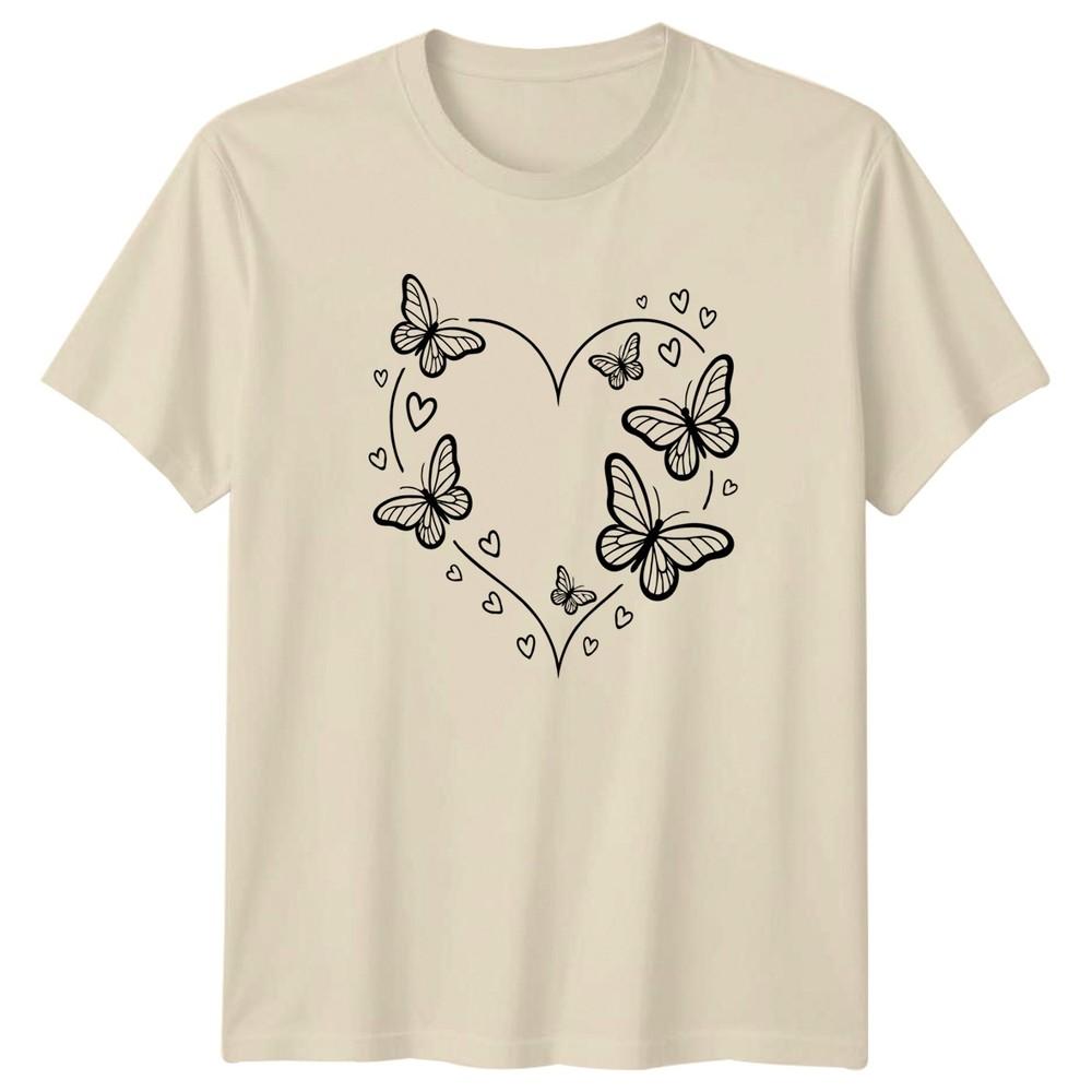 Butterfly Heart Outline Love Design TShirt Butterfly Heart Valentines Day Gift