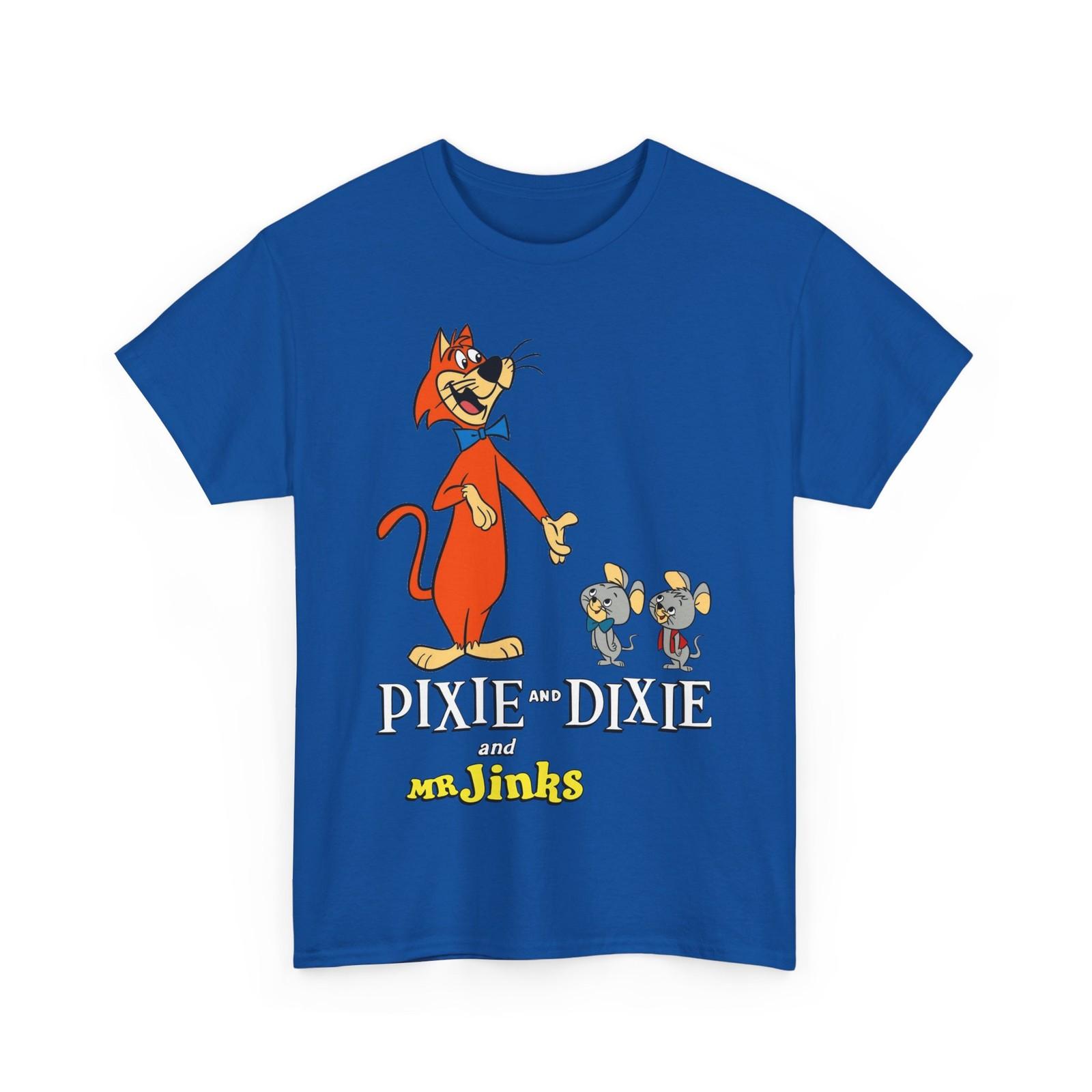 Pixie and Dixie and Mr Jinks T-Shirt Mens Womens Tees Top - Classic Hanna-Barbera TV Cartoon XL