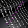 Cadenas Cubanas de Acero Inoxidable My Shape de 3 mm a 10 mm para Hombres Cadenas Masculinas Cadena Figaro Caja Gargantilla Joyería Punk 45 cm 50 cm 60 cm
