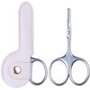 Stainless Steel Pointed Eyebrow Scissors with Protective Cover - Men's Nose Hair & Beard Trimmer