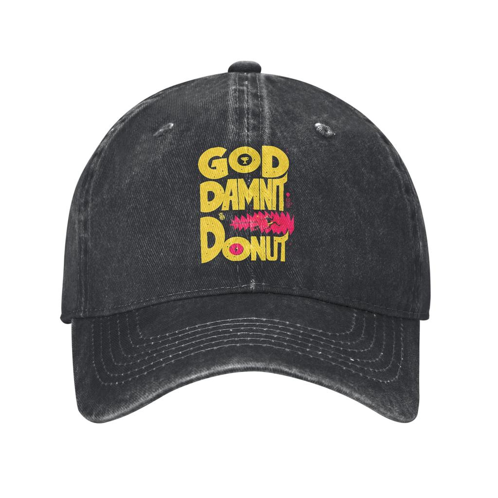 Goddamnit Donut Unisex Baseball Cap Dungeon Crawler Carl Distressed Denim Hats Cap Retro Outdoor Summer Gift Snapback Cap