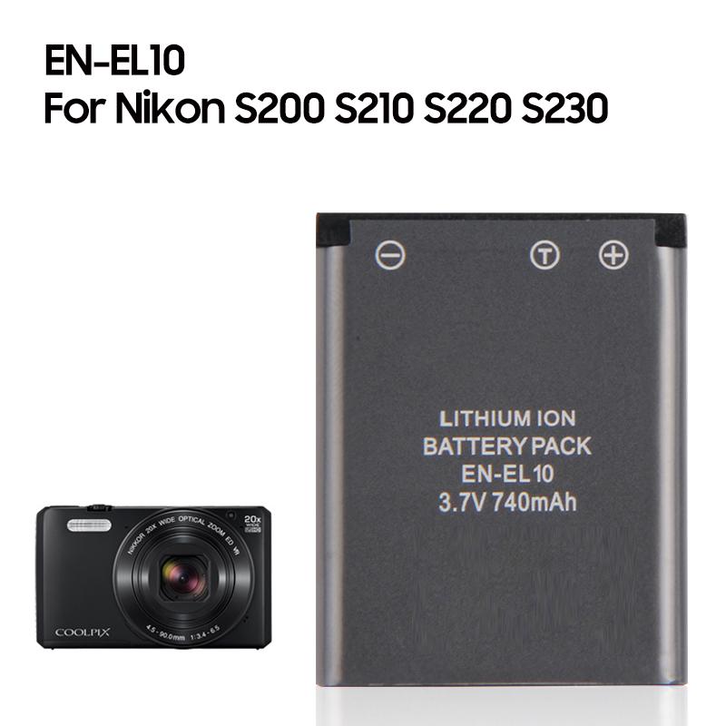 Rechargeable Lithium Battery For Nikon S200 S210 S220 S230 S570 S600 S800 S900 S7000 COOLPX S100 A100 S2550 S2750 EN-EL10 EN-EL19 Camera Battery