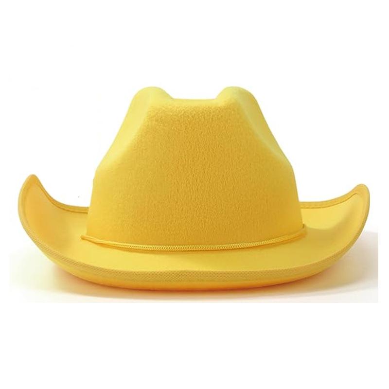 White Hemming Cowboy Hat, Western Cowboy Hat, Thick Material Black and White Hemming Rope Dick Cowboy Hat