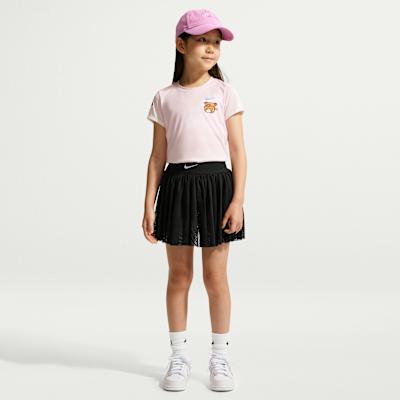 Nike Solid Color Brand Logo Moderate Skirt Summer Kids'