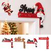 Wooden Door Frame Decor Christmas Corner Decor, Festive Gnome/Gingerbread House/Letter Sign, No Seasonal Art Drill Topper for Home Holiday Interior