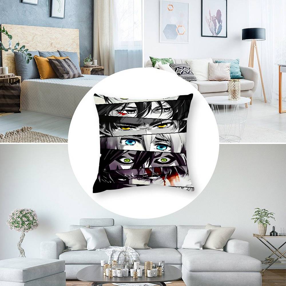 Anime A-Attacks On T-Titans Pillow Case Short Plush Double-sided Print Square Throw Pillow Covers Sofa Home Cushion Decor