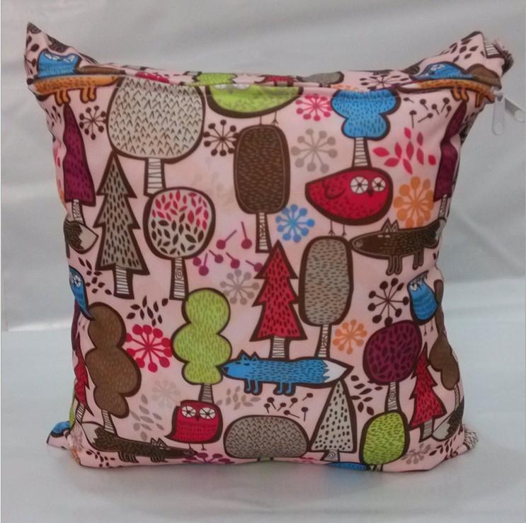 Baby Cartoon Print Diaper Bag With Zipper And Polyester Storage For New Parents