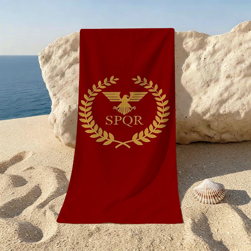 Asciugamano Logo SPQR Romano Asciugamani Per Spiagge Studi di Yoga Palestre Terme Piscine E Picnic