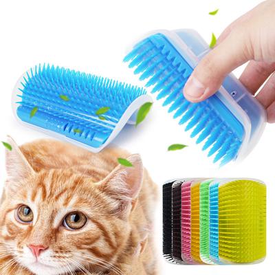 Corner Pet Brush Comb Play Cat Toy Plastic Scratch Bristles Arch Massager Self Grooming Cat Scratcher Cat Massage Comb